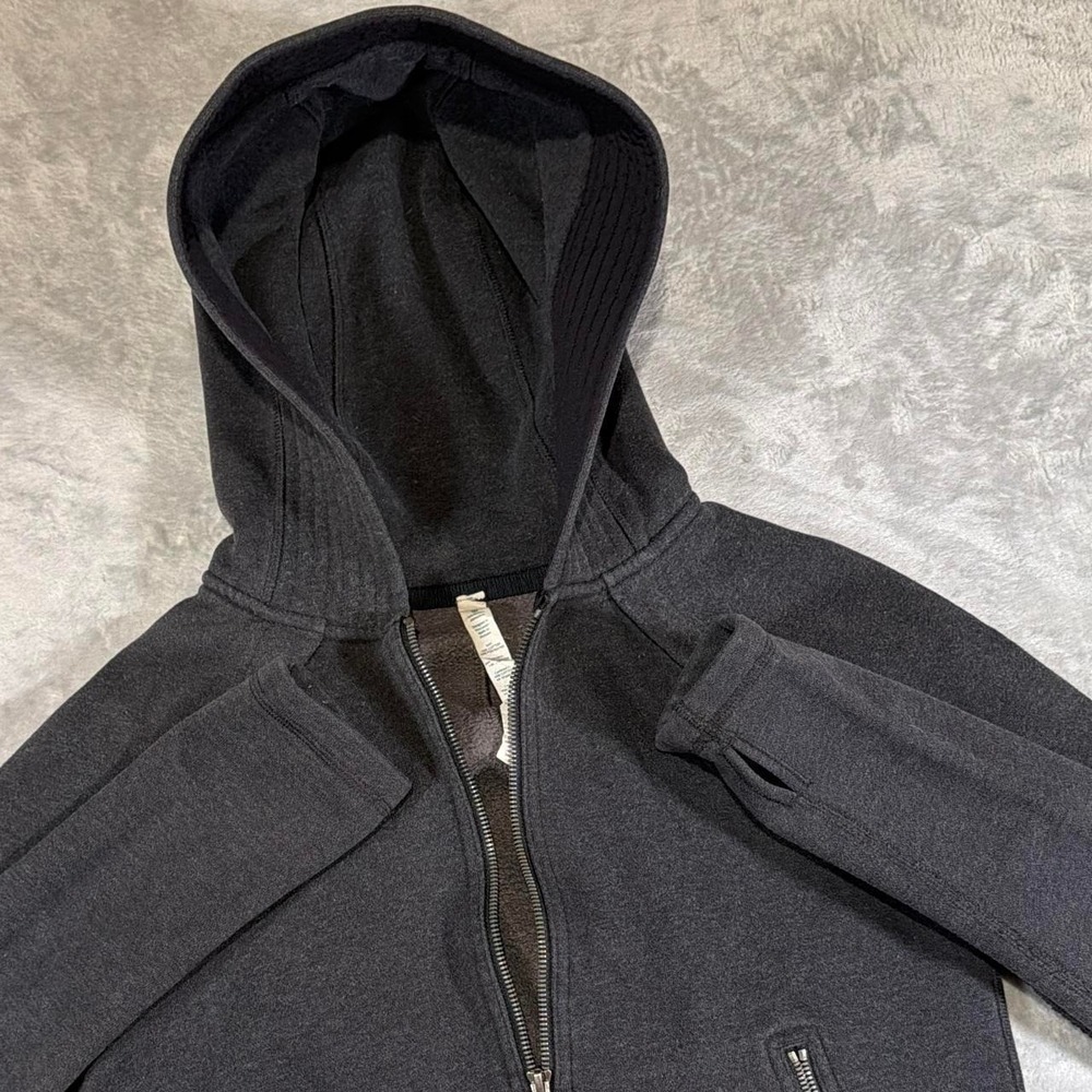 Vintage Lululemon Scuba Full Zip Hoodie | Black | Size 8